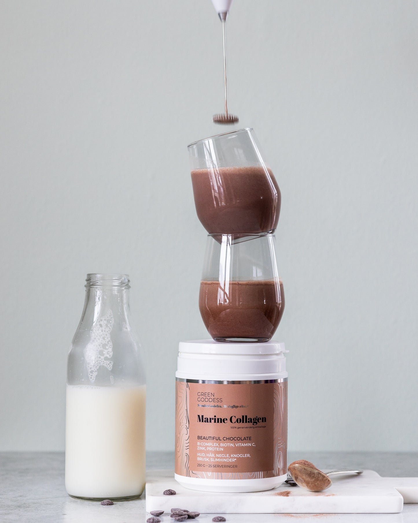Beautiful Chocolate mereline kollageen B-vitamiinide kompleksi, C-vitamiini ja tsingiga, 250 g