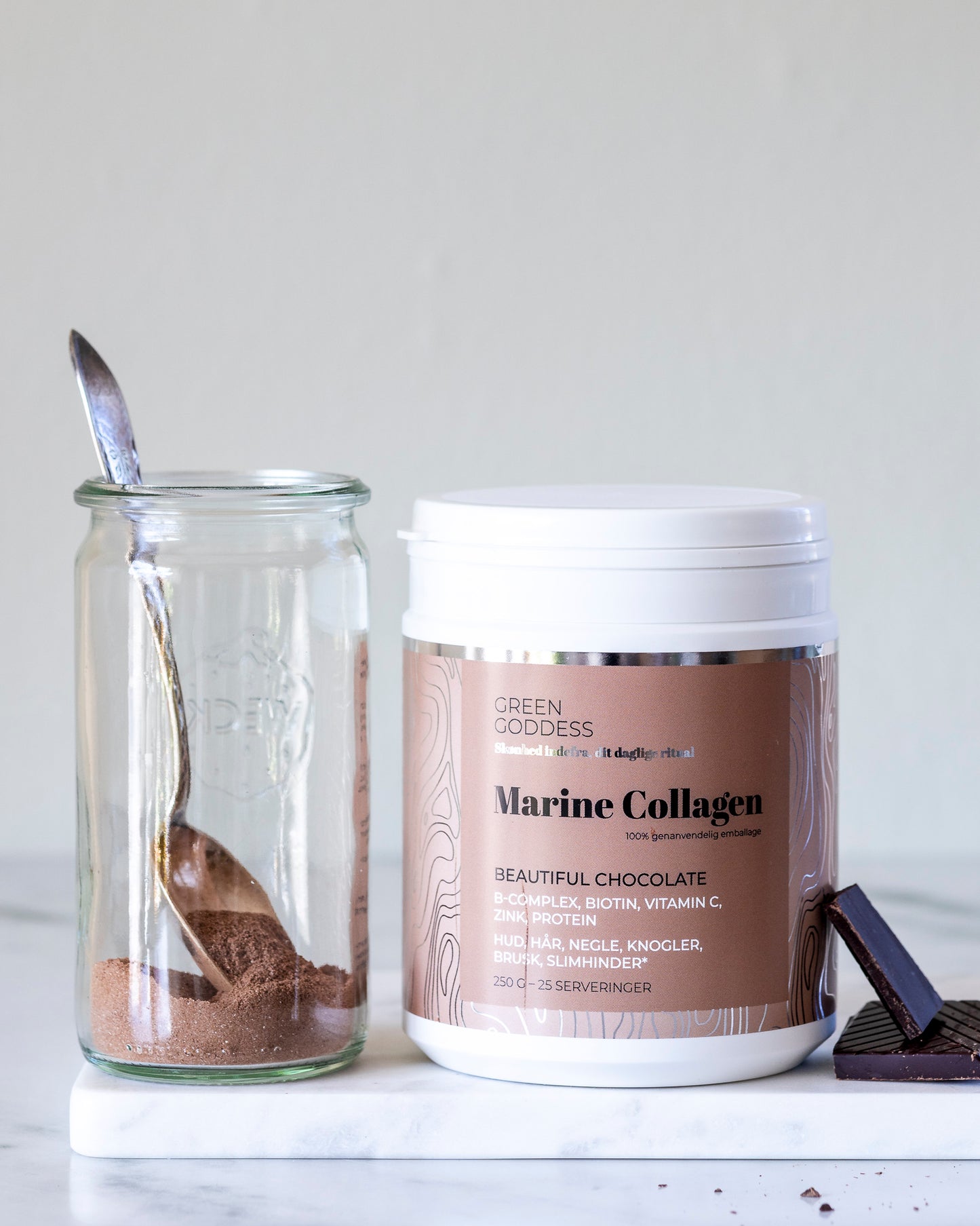 Beautiful Chocolate mereline kollageen B-vitamiinide kompleksi, C-vitamiini ja tsingiga, 250 g